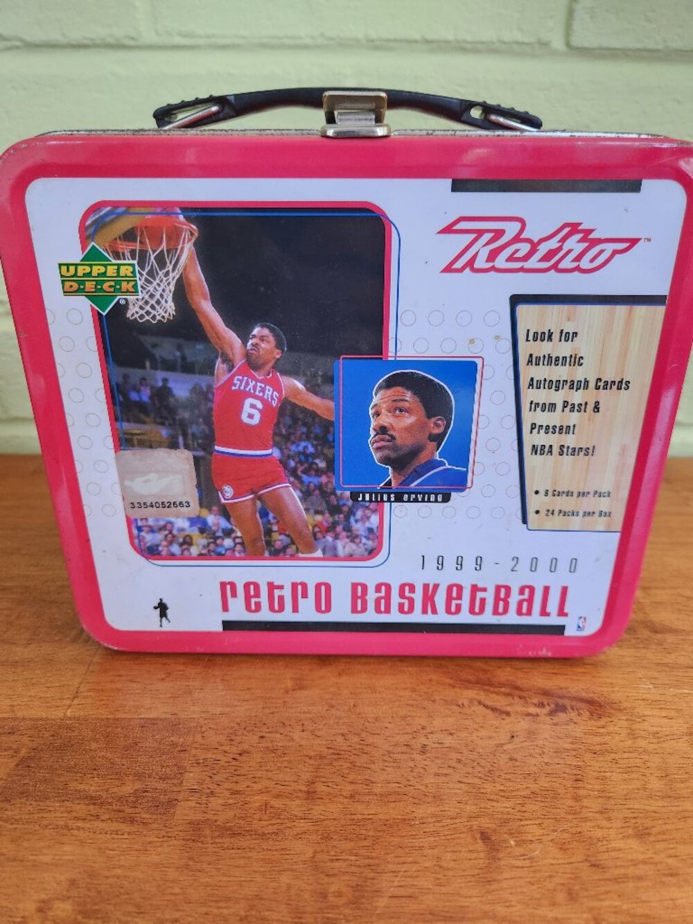 Julius Erving Upper Deck Retro Basketball 1999-2000 Metal Lunchbox Tin Box 76ers